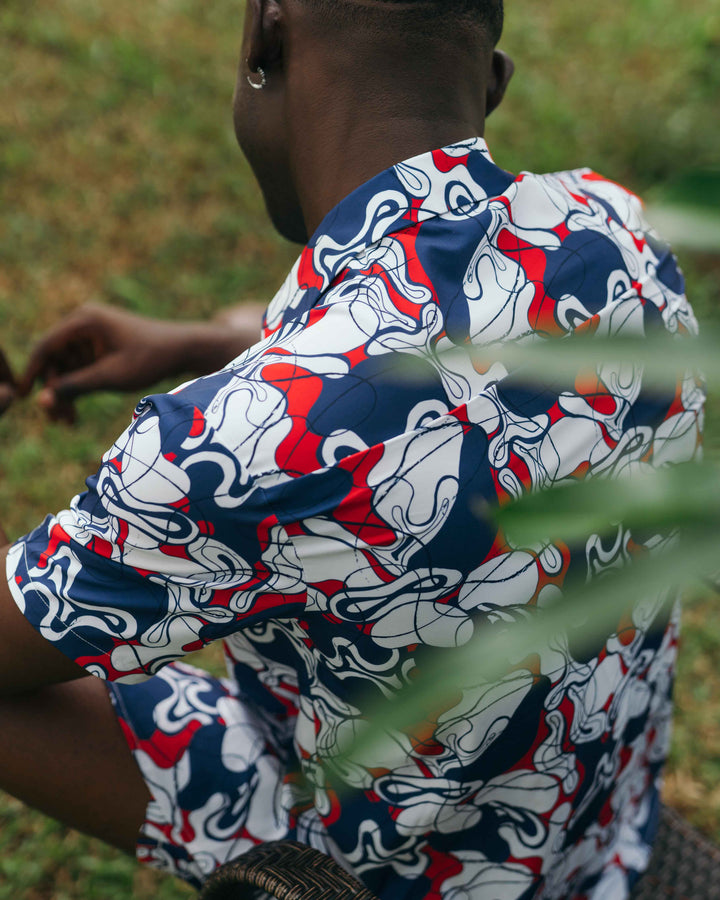 Men’s Shirt - Blue Abstract