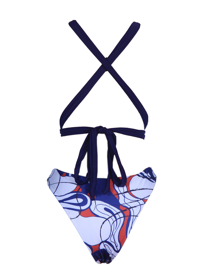 Tarkwa One Piece - Blue Absract