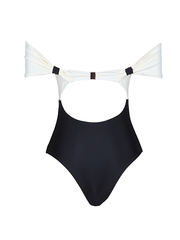Zanzibari One Piece - Black/Gardenia