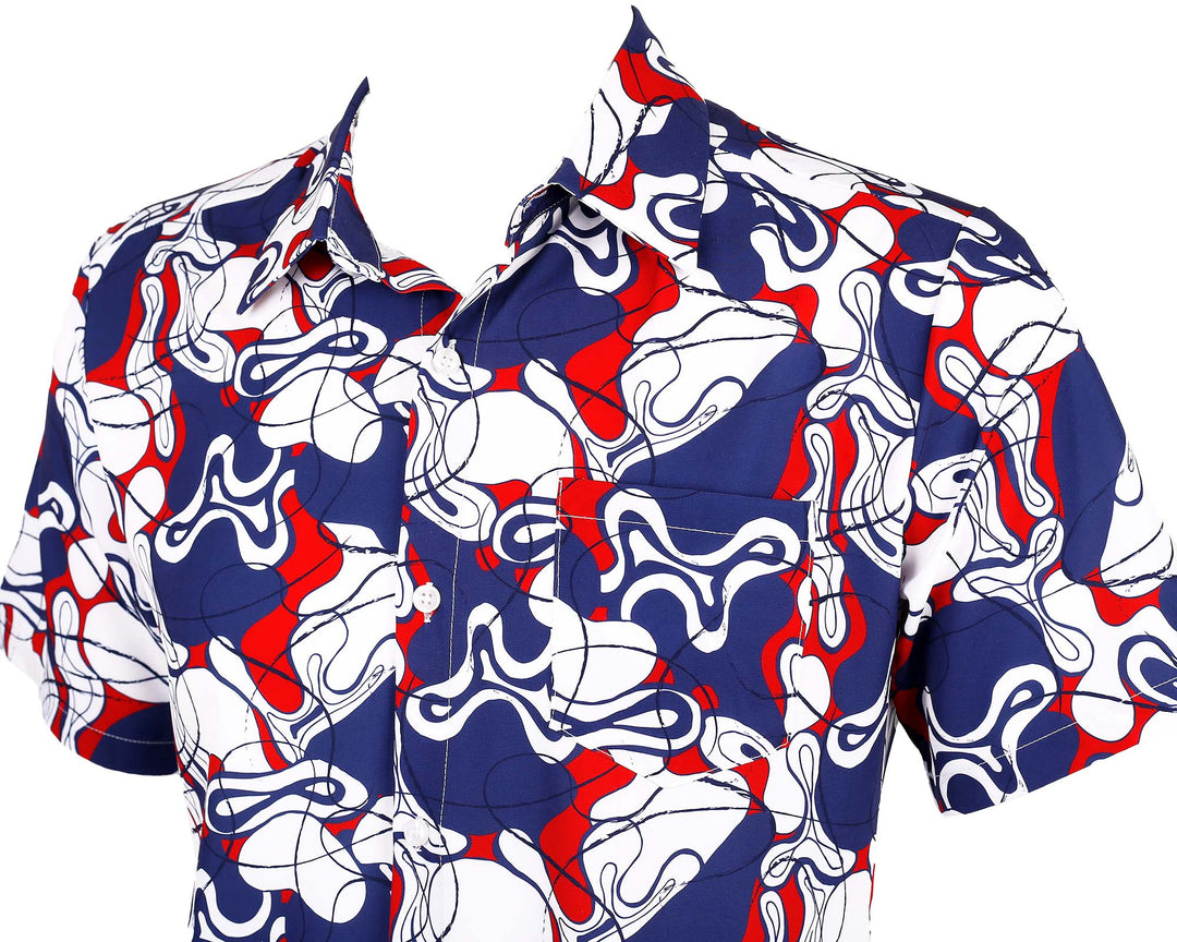 Men’s Shirt - Blue Abstract