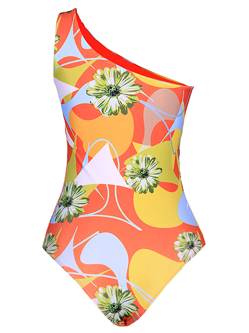 Lamu One Piece - Orange Floral