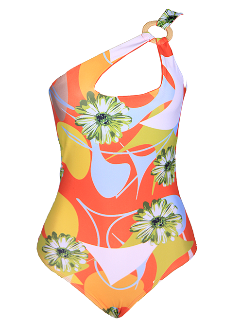 Lamu One Piece - Orange Floral