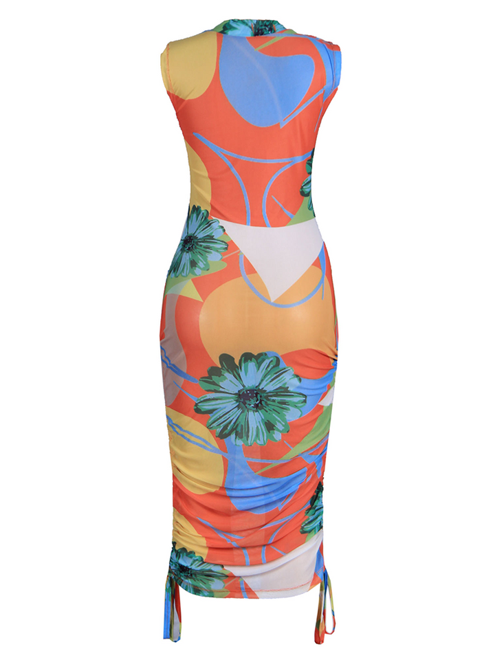 Niké Mesh Dress - Orange Floral