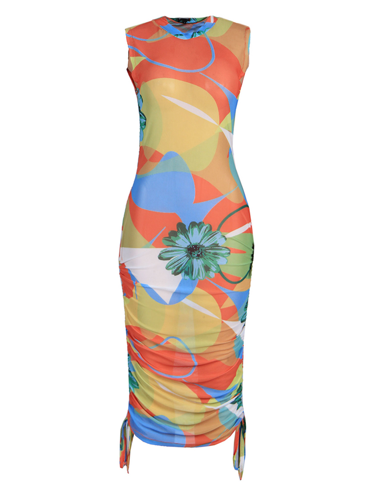 Niké Mesh Dress - Orange Floral