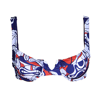 Palma Top – Blue Abstract