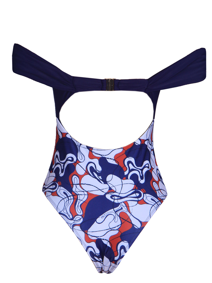 Zanzibari One Piece - Blue Abstract